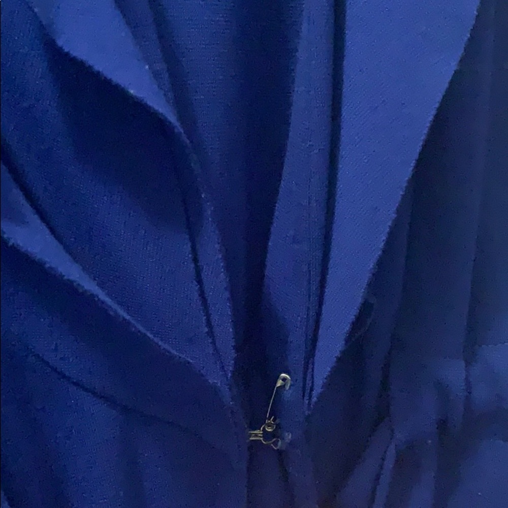 Royal blue dressy jacket with ruffles - Picture 5 of 8